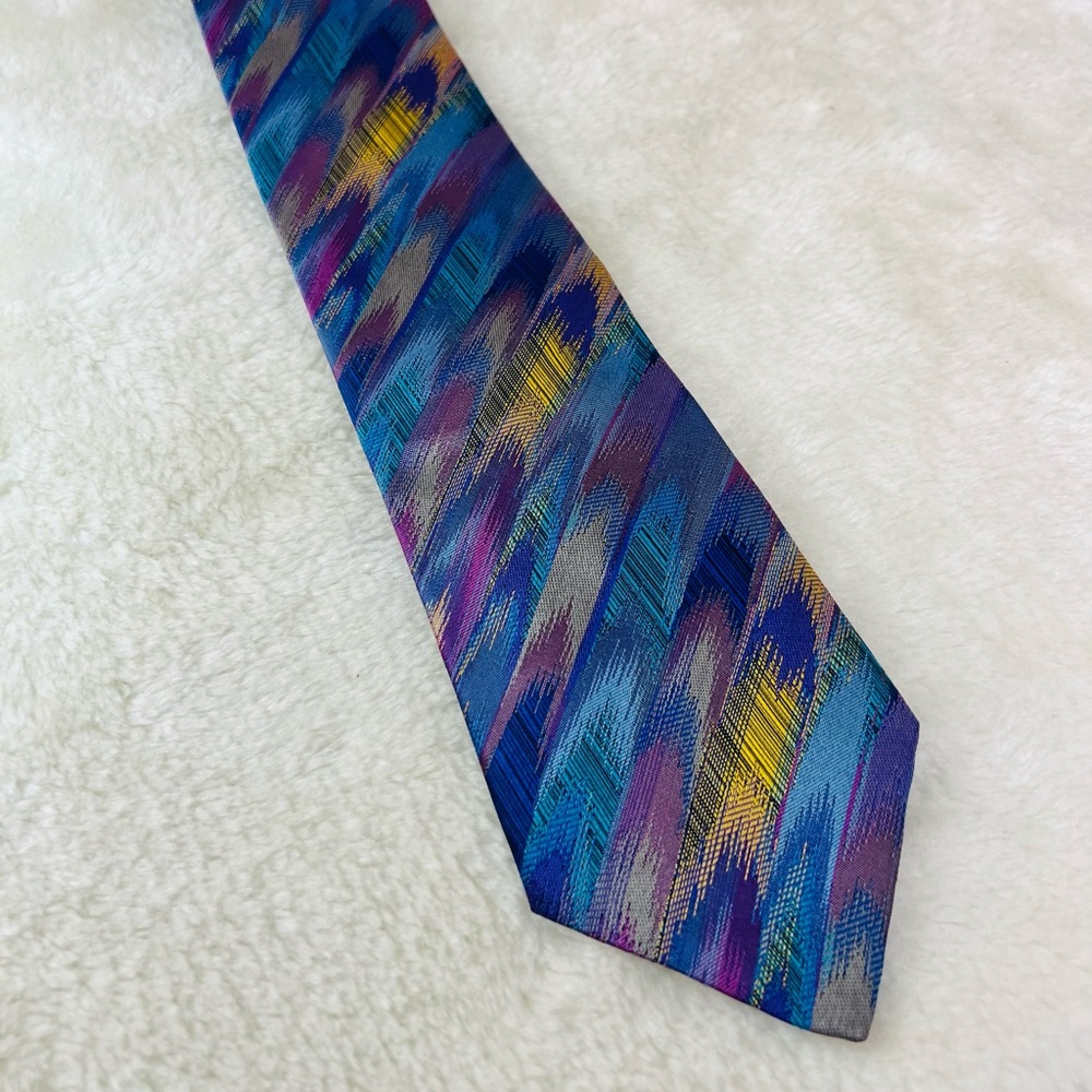Missoni Blue and Purple Patterned Tie